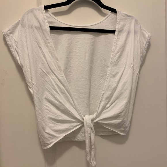 Tie Back (or front) White Wilfred Tshirt - Picture 1 of 3